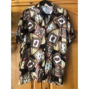 Ship N Shore  Button Up Vintage Blouse Shirt 90s Size Large